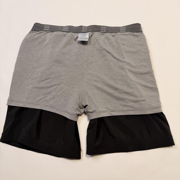 Free Fly Shorts Mens XL Black Breeze Lined Bamboo Liner Quick Dry Athletic Run - Picture 3 of 11